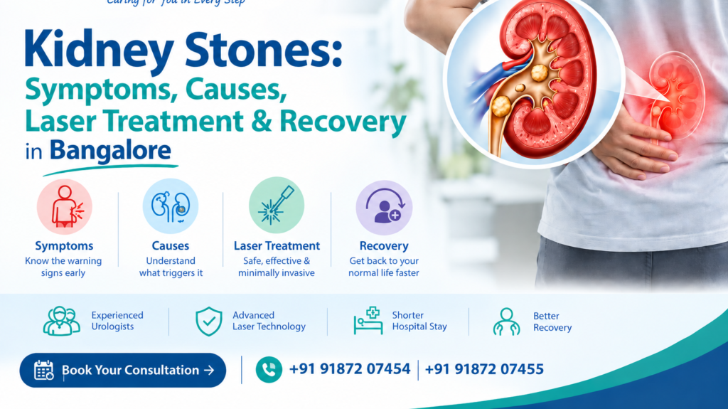 Kidney Stones: Symptoms, Causes, Laser Treatment & Recovery in Bangalore